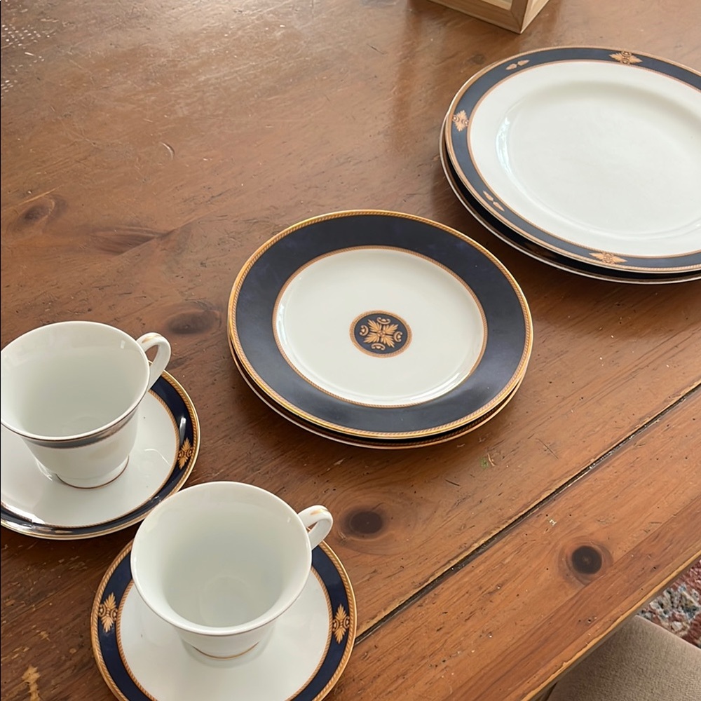 Wedgwood Blue and Gold Dinnerware Collection by Wedgewood  for 2